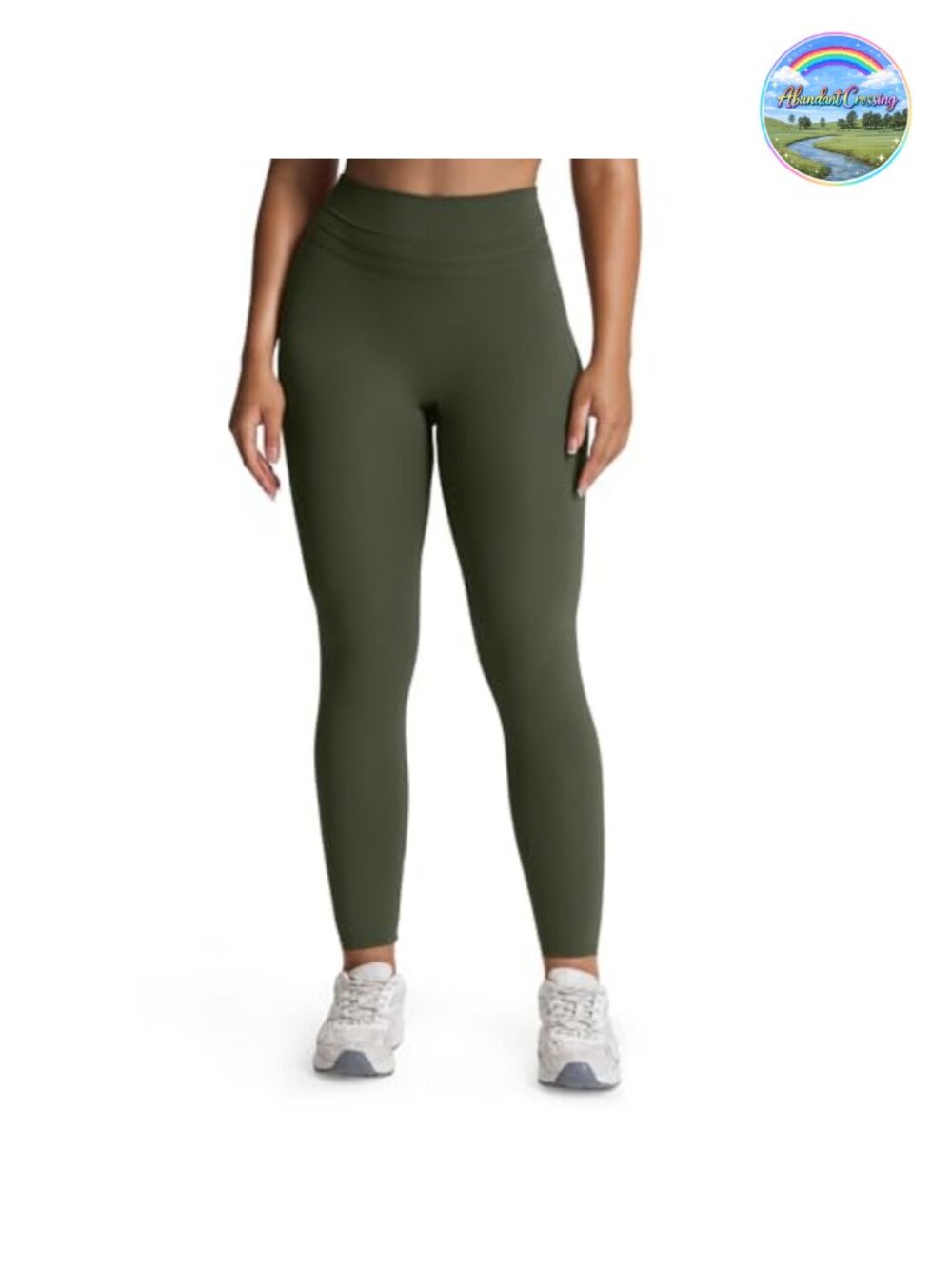 High Waisted Yoga Leggings 26" Ruched Tummy Control Nylon Spandex Ankle